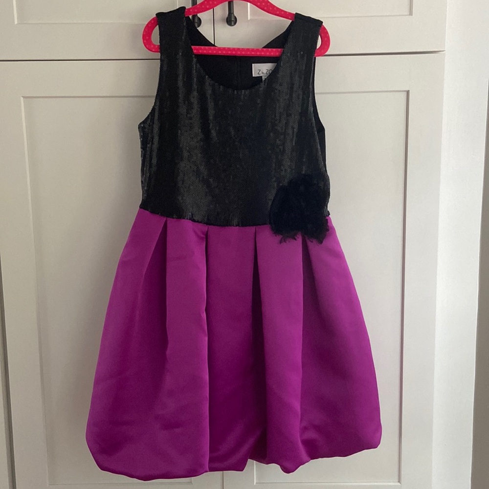 Z by Zoe Girls Sequin and Satin Party Dress